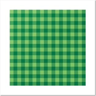 Christmas square green pattern Posters and Art